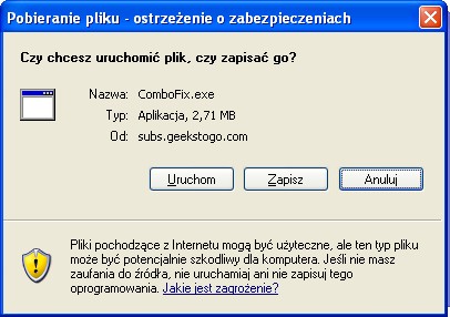 Pobieranie programu ComboFix