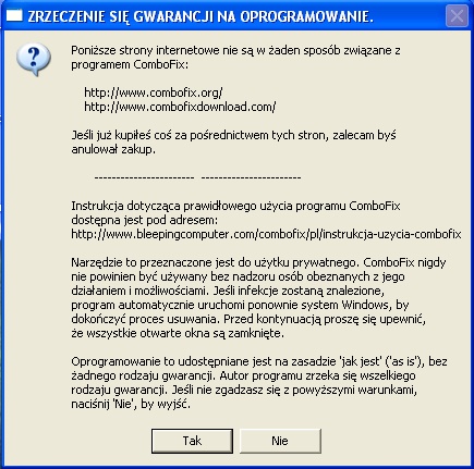 Zrzeczenie si gwarancji na oprogramowanie